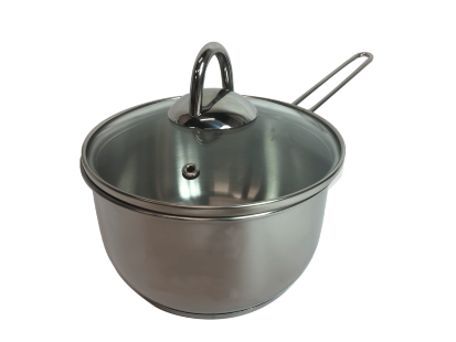 Кастрюля "Классика-ПРИМА" 1,5 л для молока со стеклянной крышкой (160/136 мм)