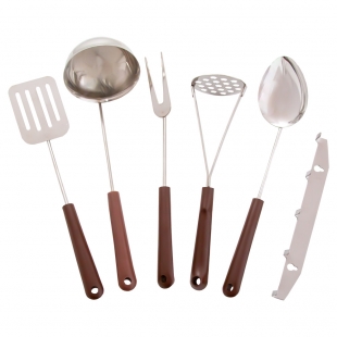 Набор кухонный с пластмассовыми ручками и металлическим подвесом 5 предметов