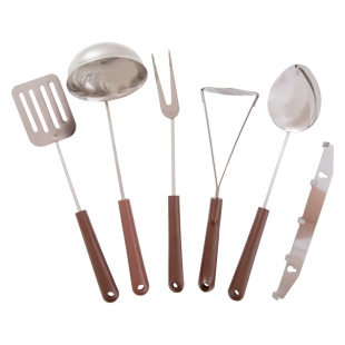 Набор кухонный с пластмассовыми ручками и металлическим подвесом 5 предметов