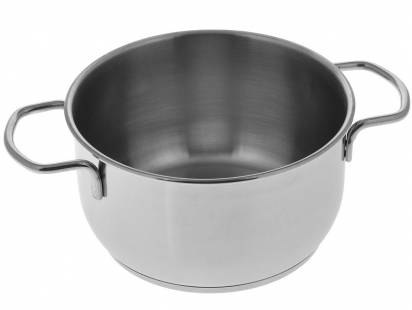 Кастрюля "Классика-ПРИМА" 1,5 л (прутковые ручки и металлическая крышка) (160/136 мм)